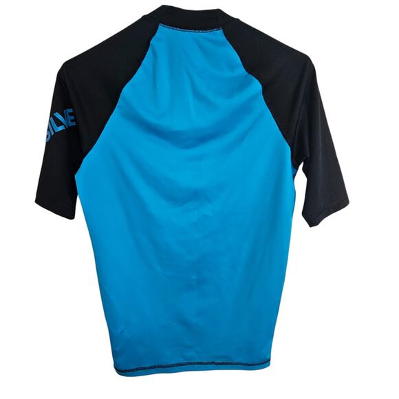 Quiksilver Rash Guard Mens S Blue Black All Time Id Short Sleeve Rash Guard Men - Picture 7 of 7